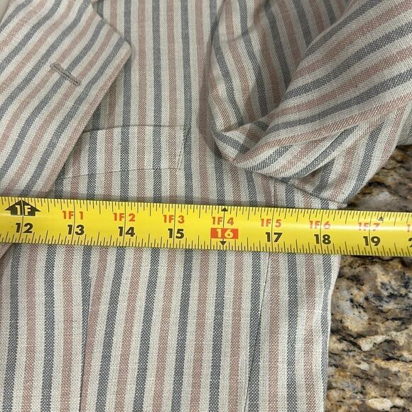 Pierre Cardin Vintage Striped Single Breasted Blazer Jacket Size M - Picture 7 of 11